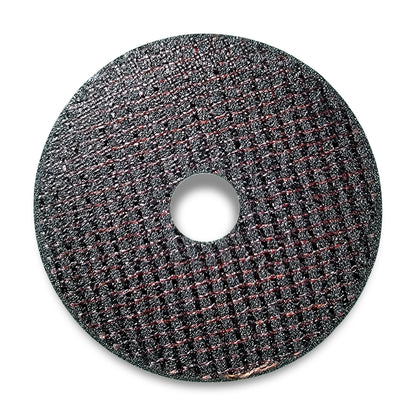 A 4-1/2" x 1/8" x 7/8" cut off wheel with a textured surface and central hole, shown on a plain white background.
