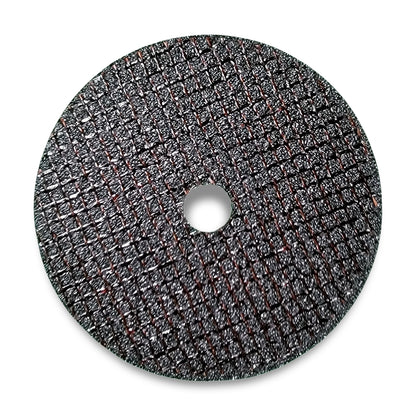 The sm cut off wheel is a round, textured cutting disc featuring a grid pattern and a central hole, specifically designed for use with power tools.