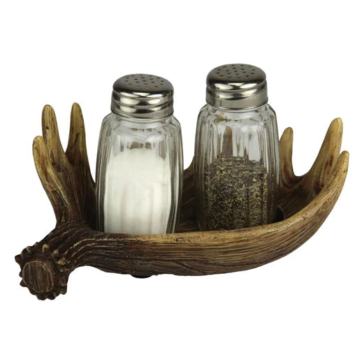 moose antler salt n pepper shaker