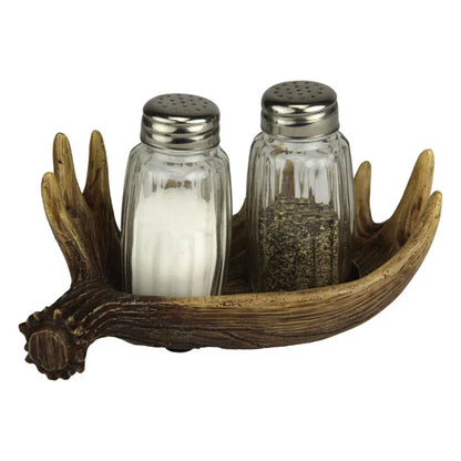 moose antler salt n pepper shaker